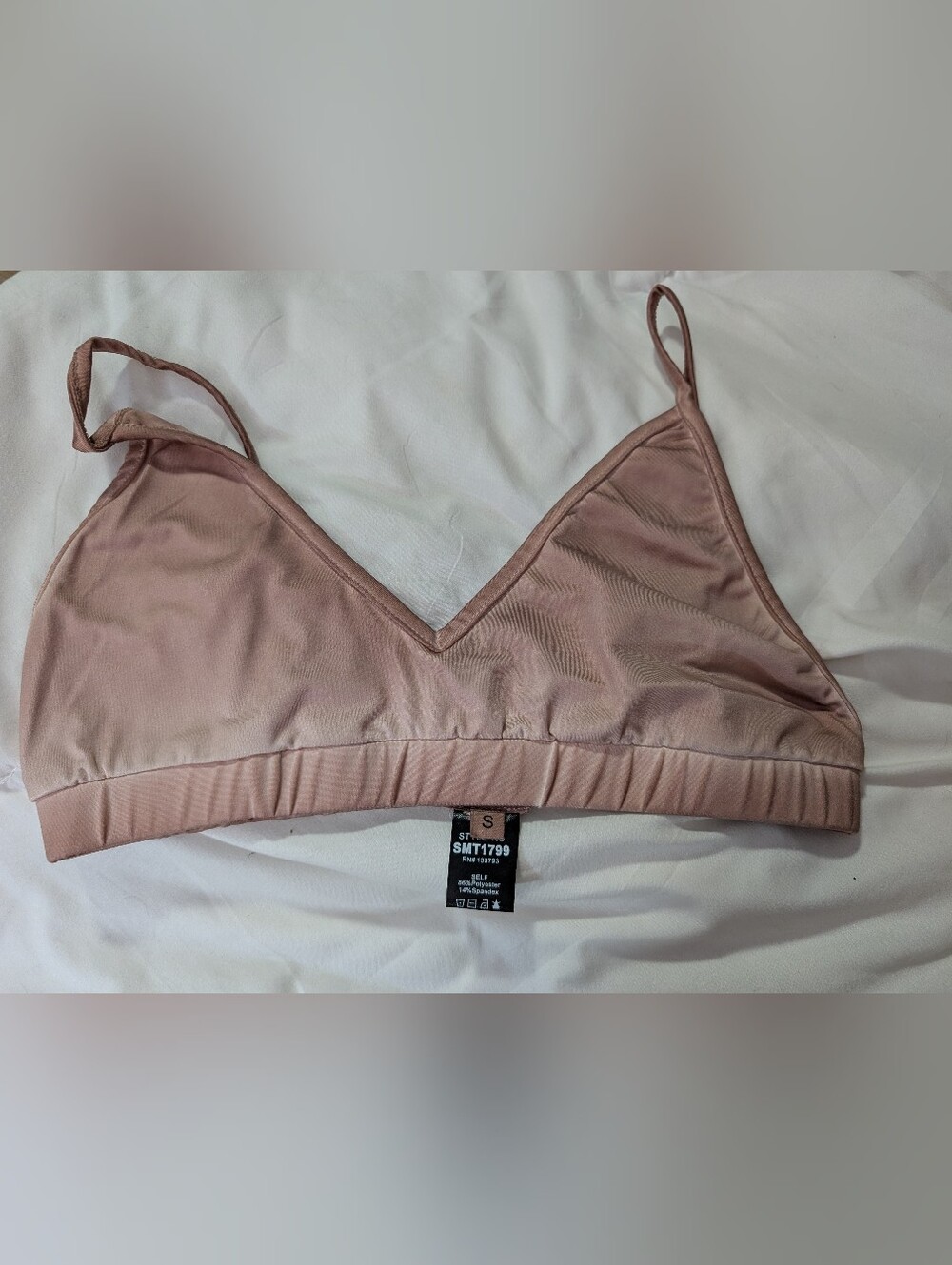 B105 Satin Bralette - Rouge Rose